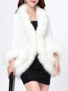 Warm Casual Bats Sleeve Faux Fur Cloak Coats For Women