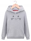 Women Cat Printed Hooded Long Sleeve Pocket Casual Sweatshirts