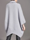 Irregular Loose Bat Sleeve Turtleneck Casual Blouse