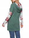 Floral Patchwork Loose Long Hooded Sweatshirt