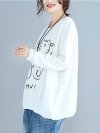 Women Cats Printed Long Sleeve Casual Sweatshirts