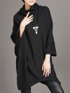 Irregular Loose Bat Sleeve Turtleneck Casual Blouse